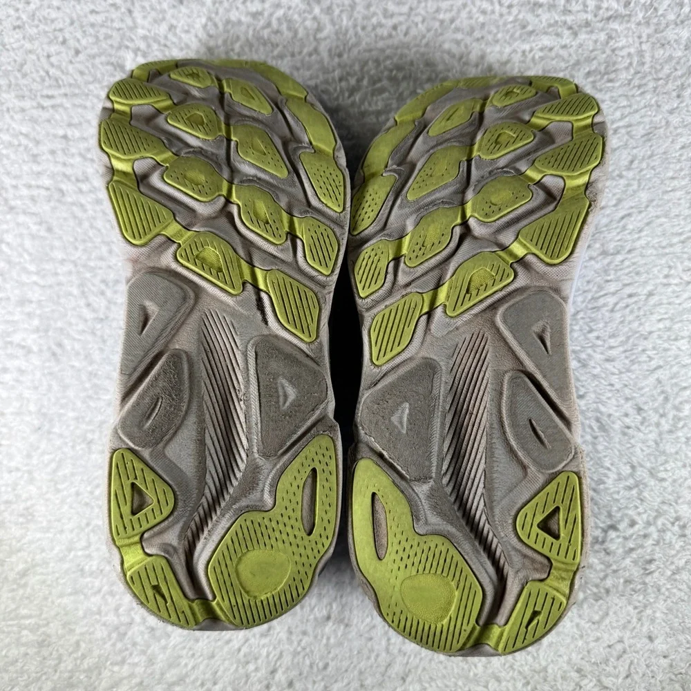 Hoka One One‎ Womens Clifton 9 Blue Pink Running Shoes Sneaker Size 9.5D Wide